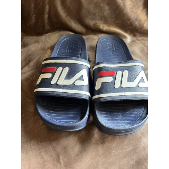 FILA AUTHENTIC SPORT SLIDE SANDALS MEN'S SIZE M-12  BLUE - Picture 3 of 16